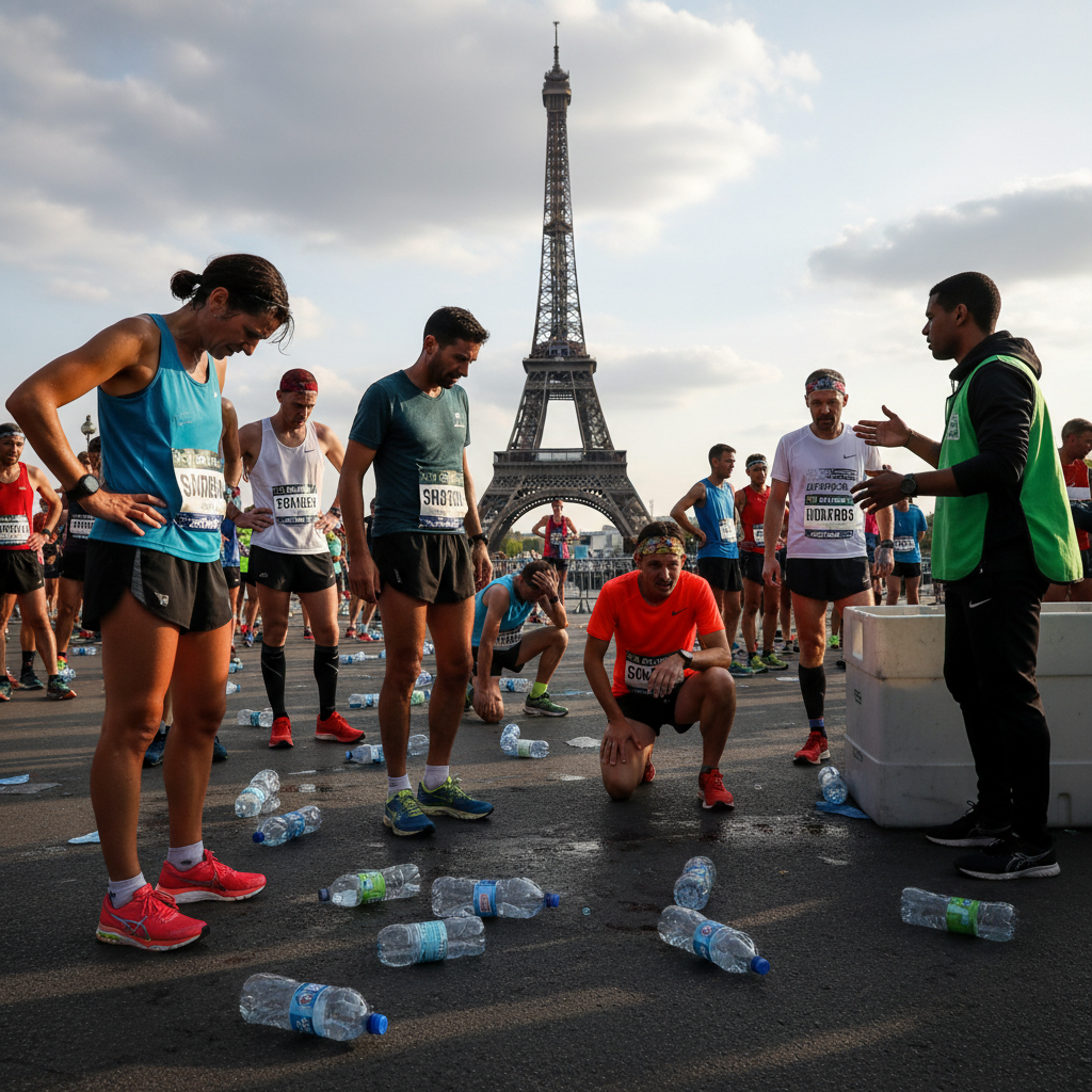 Paris Marathon: O Erro da Política de Copos d'Água