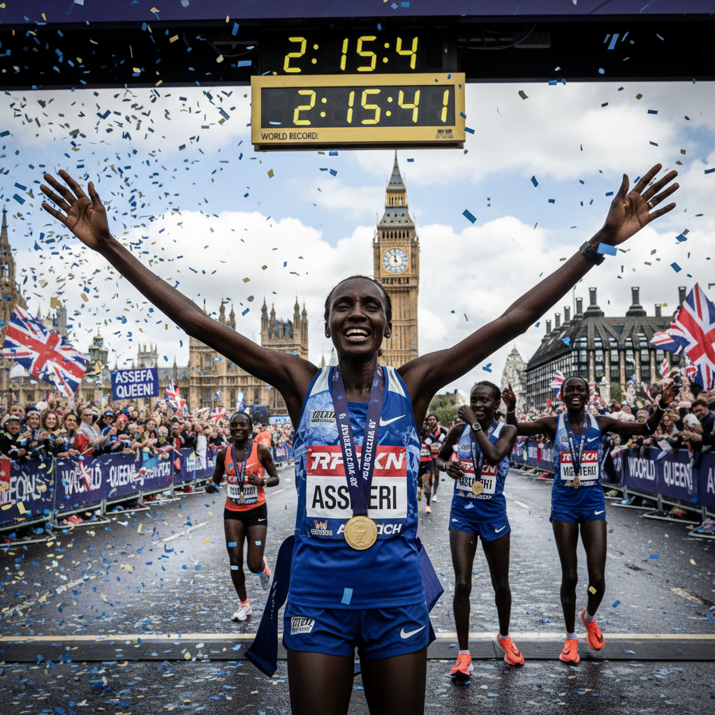 Recorde Mundial Maratona Feminina: Assefa Brilha em Londres 2026!