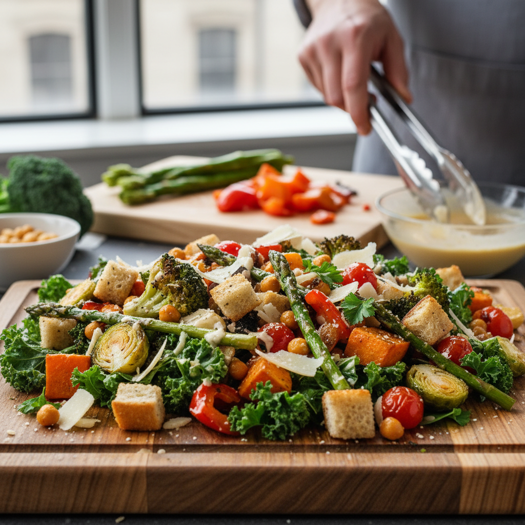 Salada Caesar de Vegetais Assados: Guia Completo