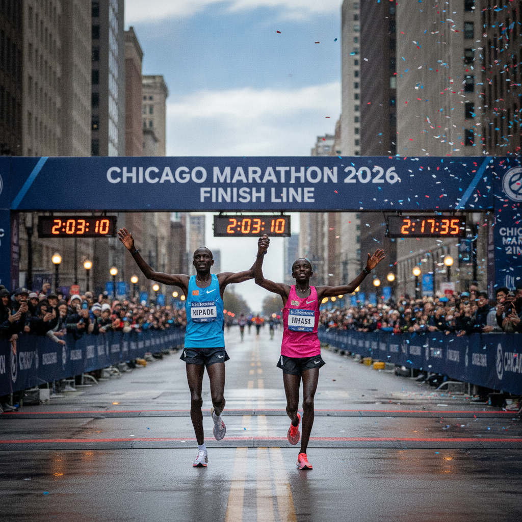 Maratona de Chicago 2026: Kipruto e Feysa Dominam com Recordes Pessoais