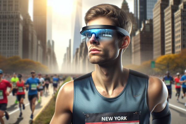 Corredor cego completa a Meia de Nova York com auxílio de óculos com IA