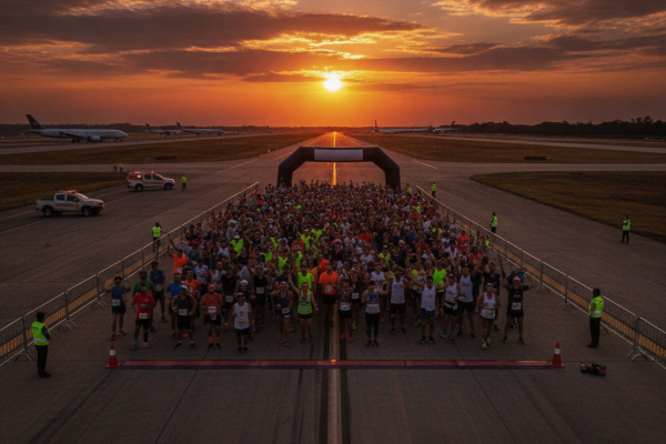 Flying Run Caixa Sunset 2026: Corra no Aeroporto!