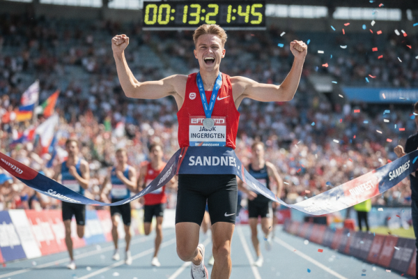Jakob Ingebrigtsen Sandnes: Vitória Dupla no Seu Evento