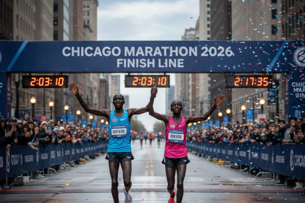 Maratona de Chicago 2026: Kipruto e Feysa Dominam com Recordes Pessoais