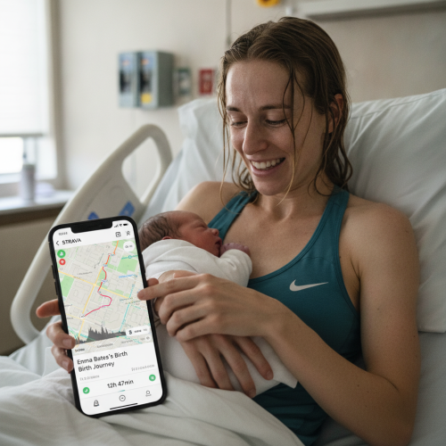 Parto no Strava: O Relato Inédito de Emma Bates