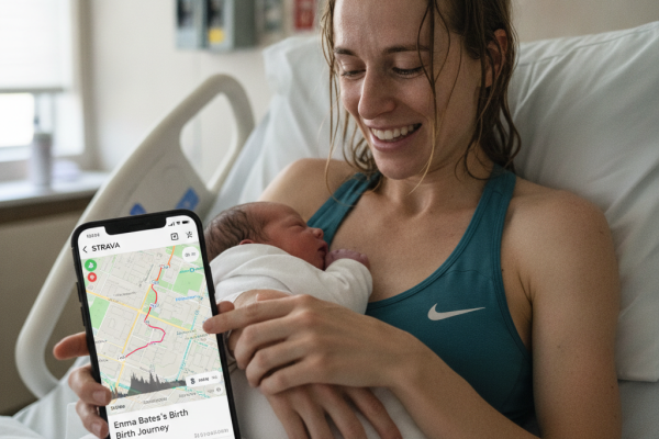 Parto no Strava: O Relato Inédito de Emma Bates