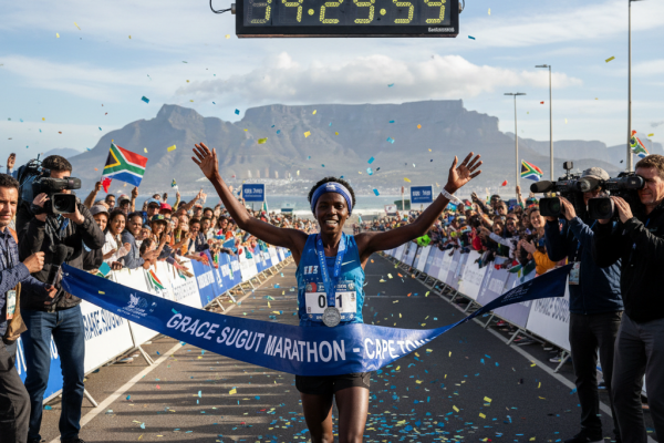 Primeira Maratona Grace Sugut: Vitória Emocionante em Cape Town!