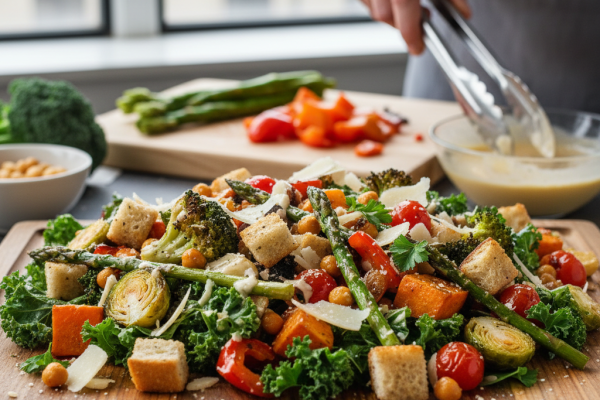 Salada Caesar de Vegetais Assados: Guia Completo